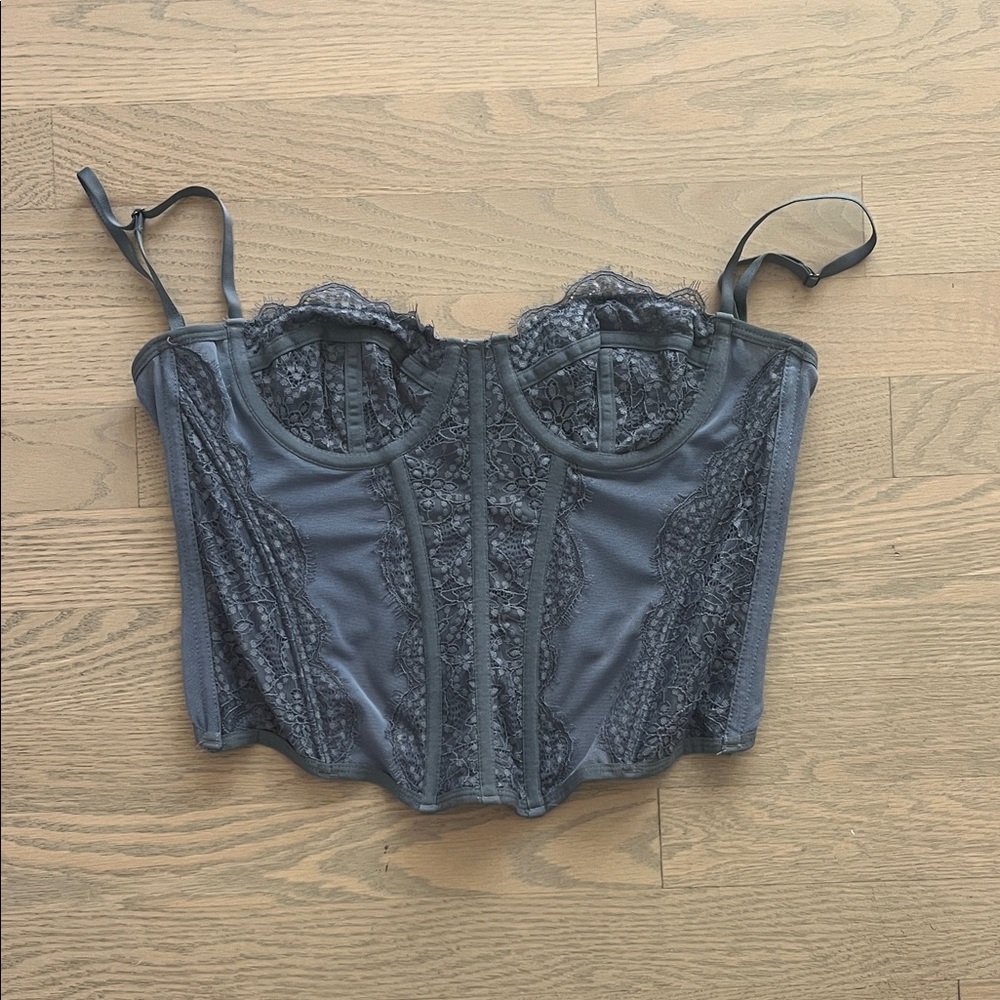 Urban Outfitters Gray Bustier Top